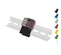 Print Worth Support de rail DIN 3D « plat » pour 14 plateaux de la série Mini : 1, 1-LR, 1PM, 1PM-LR, PM, EM (Wave/Plus, G3, G4) DIN Rail Bracket (35 mm) (Noir)