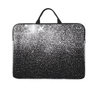 Print14in Sacoche pour ordinateur portable avec poignée et paillettes argentées brillantes
