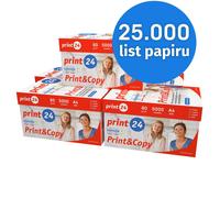 print24 Papier d'impression Papier à copier 25000 feuilles 50 x 500 A4 80g Premium blanc PEFC