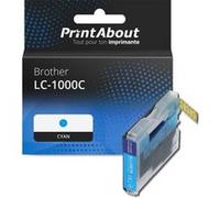 PrintAbout Cartouche d'encre compatible avec Brother LC-1000C - Cyan Cyan