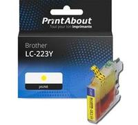 PrintAbout Cartouche d'encre compatible avec Brother LC-223Y - Jaune Jaune