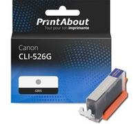 PrintAbout Cartouche d'encre compatible avec Canon CLI-526G - Gris Gris