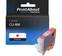 PrintAbout Cartouche d'encre compatible avec Canon CLI-8M - Magenta Magenta