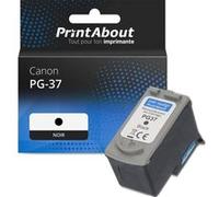 PrintAbout Cartouche d'encre compatible avec Canon PG-37 - Noir Noir