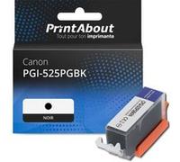 PrintAbout Cartouche d'encre compatible avec Canon PGI-525PGBK - Noir Noir