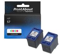 PrintAbout Cartouche d'encre compatible avec HP 57 (C6657AE) - 3-couleurs - Multipack 3-couleurs