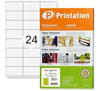 Printation 2400 étiquettes universelles adhésives 70 x 36 mm autocollantes blanches - 100 feuilles blanches a4 3x8 24 70x36 - étiquettes d'adresse 3475 3490 6122 4453 LA131 LA132
