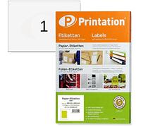 Printation 6135 8690 Étiquettes d'expédition A5 210 x 148 mm blanches - 50 étiquettes d'adresse autocollantes 210 x 148 mm sur 50 feuilles DIN A5 - Étiquettes DHL autocollantes - Étiquettes pour colis