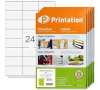 Printation Lot de 12000 étiquettes autocollantes 70 x 36 mm Marque Internet Blanc - 70 x 36 mm Autocollants à imprimer sur 500 feuilles A4 3x8 24 étiquettes d'adresse - Étiquettes adhésives 3475