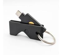 Printbtw Étui de protection pour Yubikey 5C NFC (USB-C) résistant aux rayures (noir)