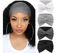Printed Cross Yoga Headband, 2025 New Boho Headbands for Women Non Slip Wide Headbands for Women,Ultra-Soft, Breathable Fabric - Not Tighten the Scalp (F)