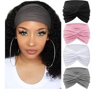 Printed Cross Yoga Headband, 2025 New Boho Headbands for Women Non Slip Wide Headbands for Women,Ultra-Soft, Breathable Fabric - Not Tighten the Scalp (H)