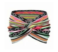 Printed Cross Yoga Headband,Boho Headbands for Women, Paisley Print Hair Band Wide Hair Band, Twist Headbands for Women (1Pcs-D)