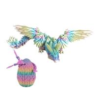 Printed Dragon Egg with Articulated Dragon - Unique Crystal Toy for Children, Boys, and Girls - Interactive and Movable Dragon Design, Ideal for Creative Play