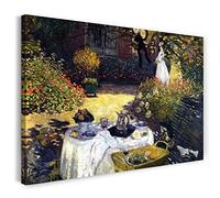 Printed Paintings Impression sur Toile (100x70cm): Claude Monet - L'heure du déjeuner