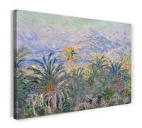 Printed Paintings Impression sur Toile (100x70cm): Claude Monet - Palmiers à Bordighera (1884)