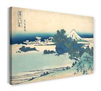 Printed Paintings Impression sur Toile (100x70cm): Katsushika Hokusai - Shichirigahama dans la pr