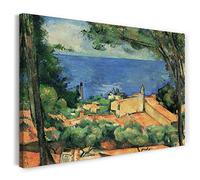Printed Paintings Impression sur Toile (100x70cm): Paul Cézanne - L'Estaque (1883-1885)
