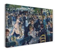Printed Paintings Impression sur Toile (100x70cm): Pierre-Auguste Renoir - Bal du Moulin de la GA