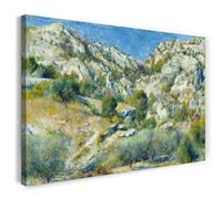 Printed Paintings Impression sur Toile (100x70cm): Pierre-Auguste Renoir - Falaises rocheuses à E