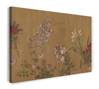 Printed Paintings Impression sur Toile (120x80cm): Attribué à Wang Yuan - Les Cent Fleurs