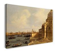 Printed Paintings Impression sur Toile (120x80cm): Canaletto - Venise: Santa Maria Della Salute