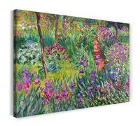 Printed Paintings Impression sur Toile (120x80cm): Claude Monet - Le Jardin Iris à Giverny