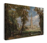 Printed Paintings Impression sur Toile (120x80cm): John Constable - La cathédrale de Salisbury de