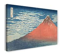 Printed Paintings Impression sur Toile (120x80cm): Katsushika Hokusai - Vent du sud, Ciel Clair (