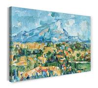 Printed Paintings Impression sur Toile (120x80cm): Paul Cézanne - Montagne Sainte-Victoire