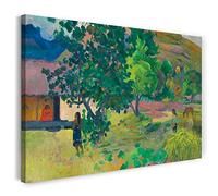 Printed Paintings Impression sur Toile (120x80cm): Paul Gauguin - La Maison (Te Fare)
