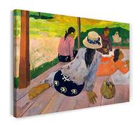 Printed Paintings Impression sur Toile (120x80cm): Paul Gauguin - La Siesta