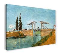 Printed Paintings Impression sur Toile (120x80cm): Vincent Van Gogh - Pont de Langlois (1888)
