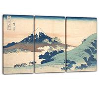 Printed Paintings Impression sur Toile 3 pièces(120x80cm): Katsushika Hokusai - Fuji de Inume (?)
