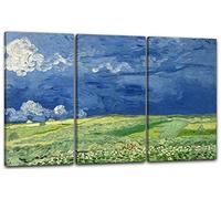 Printed Paintings Impression sur Toile 3 pièces(120x80cm): Vincent Van Gogh - Champ de blé sous l