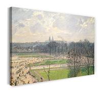 Printed Paintings Impression sur Toile (60x40cm): Camille Pissarro - Le Jardin des Tuileries en a