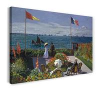 Printed Paintings Impression sur Toile (60x40cm): Claude Monet - Jardin à Sainte-Adresse (1867)