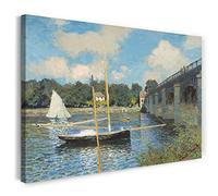Printed Paintings Impression sur Toile (60x40cm): Claude Monet - Le Pont d'Argenteuil (1874)