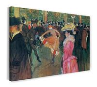Printed Paintings Impression sur Toile (60x40cm): Henri de Toulouse-Lautrec - Moulin Rouge La dan