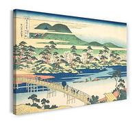 Printed Paintings Impression sur Toile (60x40cm): Katsushika Hokusai - Pont Togetsu à Arashiyama