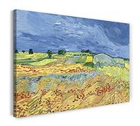 Printed Paintings Impression sur Toile (60x40cm): Vincent Van Gogh - Champ de blé avec Ciel Orage