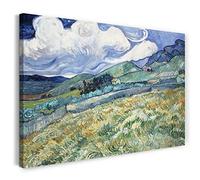 Printed Paintings Impression sur Toile (60x40cm): Vincent Van Gogh - Champ de blé derrière Saint-