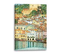 Printed Paintings Impression sur toile (60x80cm): Gustav Klimt - Malcesine sur Le lac de Garde (1913)