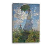 Printed Paintings Impression sur Toile (70x100cm): Claude Monet - Femme avec Parapluie - Madame M