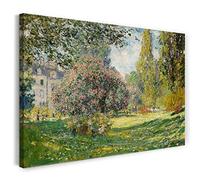 Printed Paintings Impression sur Toile (80x60cm): Claude Monet - Paysage au Parc Monceau (1876)