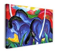 Printed Paintings Impression sur Toile (80x60cm): Franz Marc - The Great Blue Horses (1911)