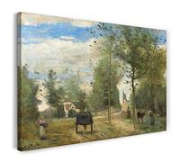 Printed Paintings Impression sur Toile (80x60cm): Jean Baptiste Camille Corot - Route aux abords