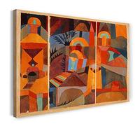Printed Paintings Impression sur Toile (80x60cm): Paul Klee - Temple Gardens (1920)