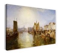 Printed Paintings Impression sur Toile (80x60cm): William Turner - Le Port de Dieppe