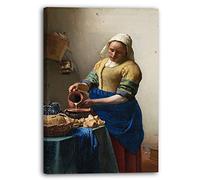 Printed Paintings Impression sur Toile Jan Vermeer - The Milk Girl (1658)